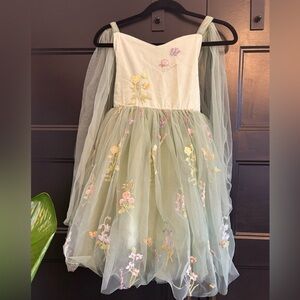 Girls sheer floral party dress